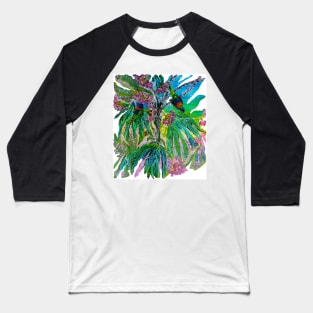 An Australian Rainbow Lorikeets Parrot Party Baseball T-Shirt